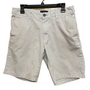 Taylrd Light Blue Flat Front Pocket Chino Golf Shorts Mens 32 x 9 Flat Front